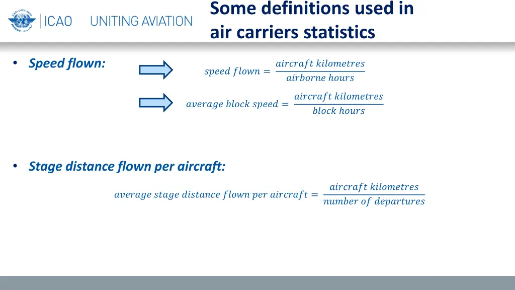 some definitions used in air carriers statistics 4