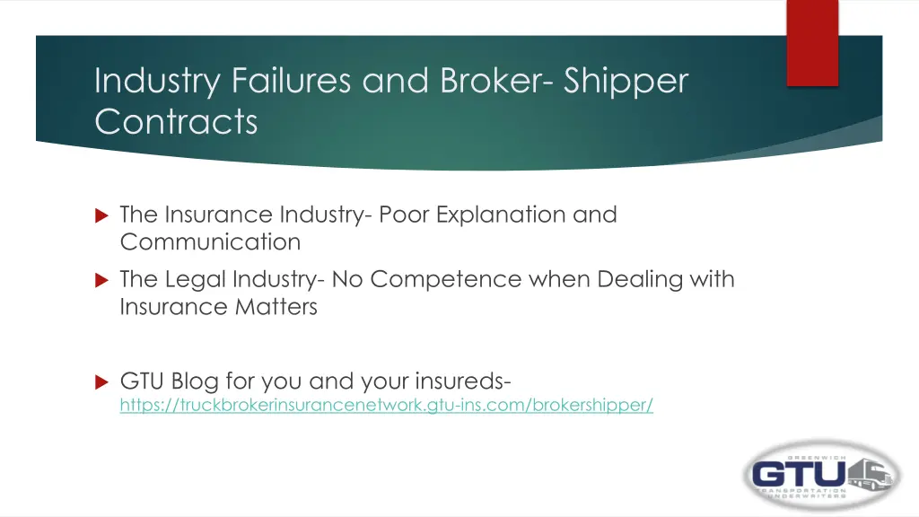 industry failures and broker shipper contracts