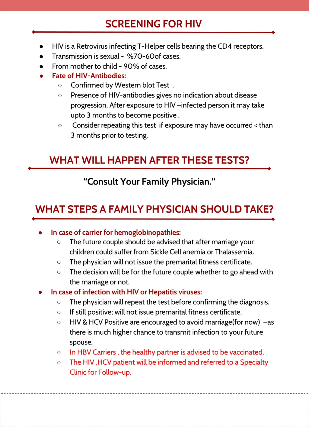 screening for hiv