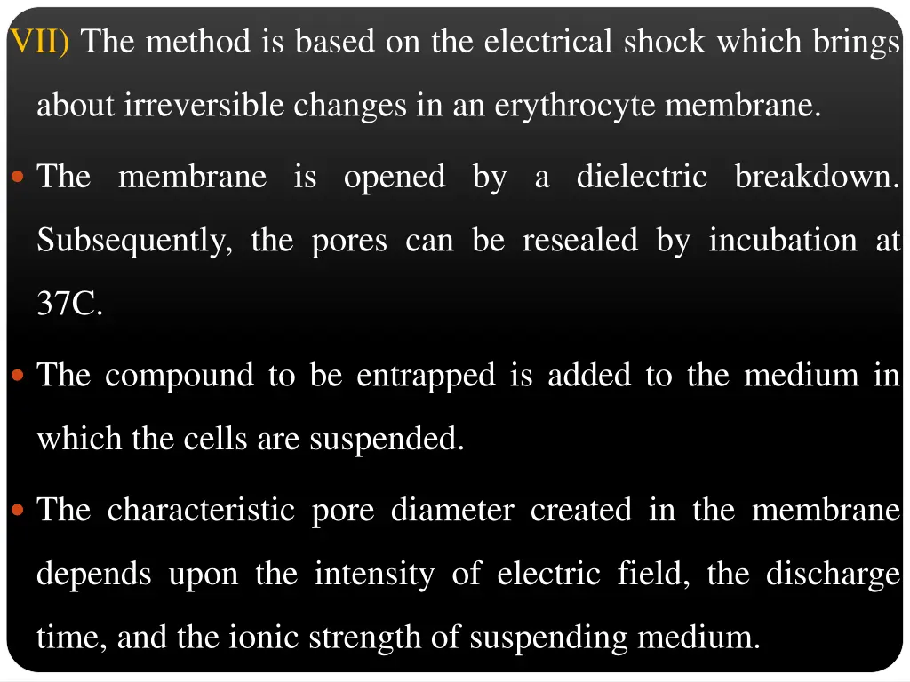 vii the method is based on the electrical shock