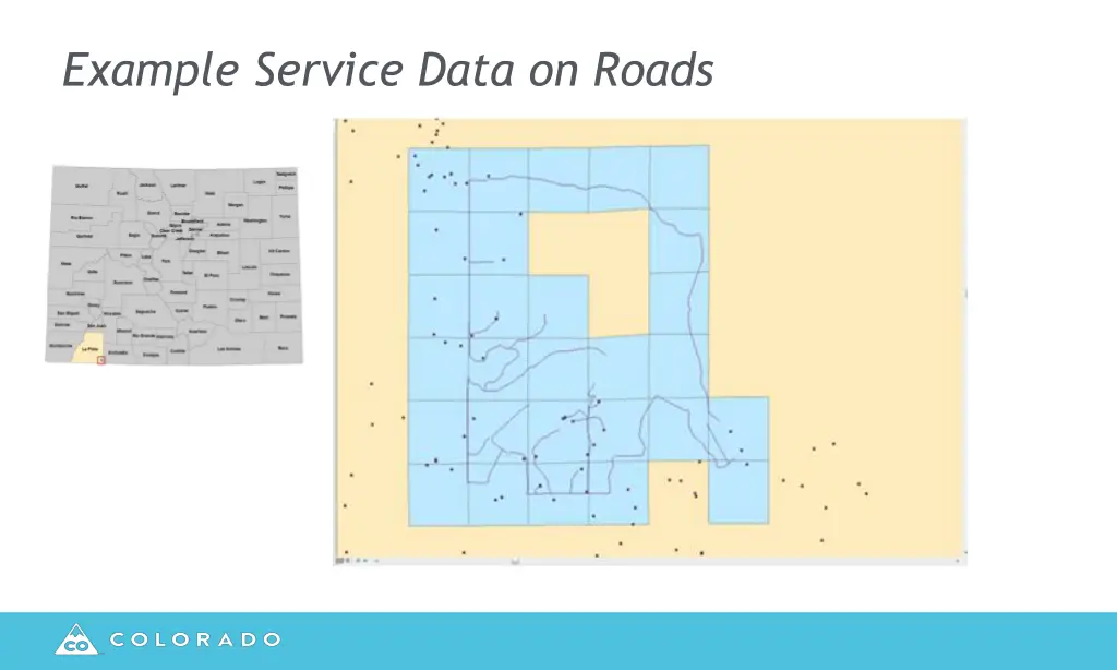 example service data on roads