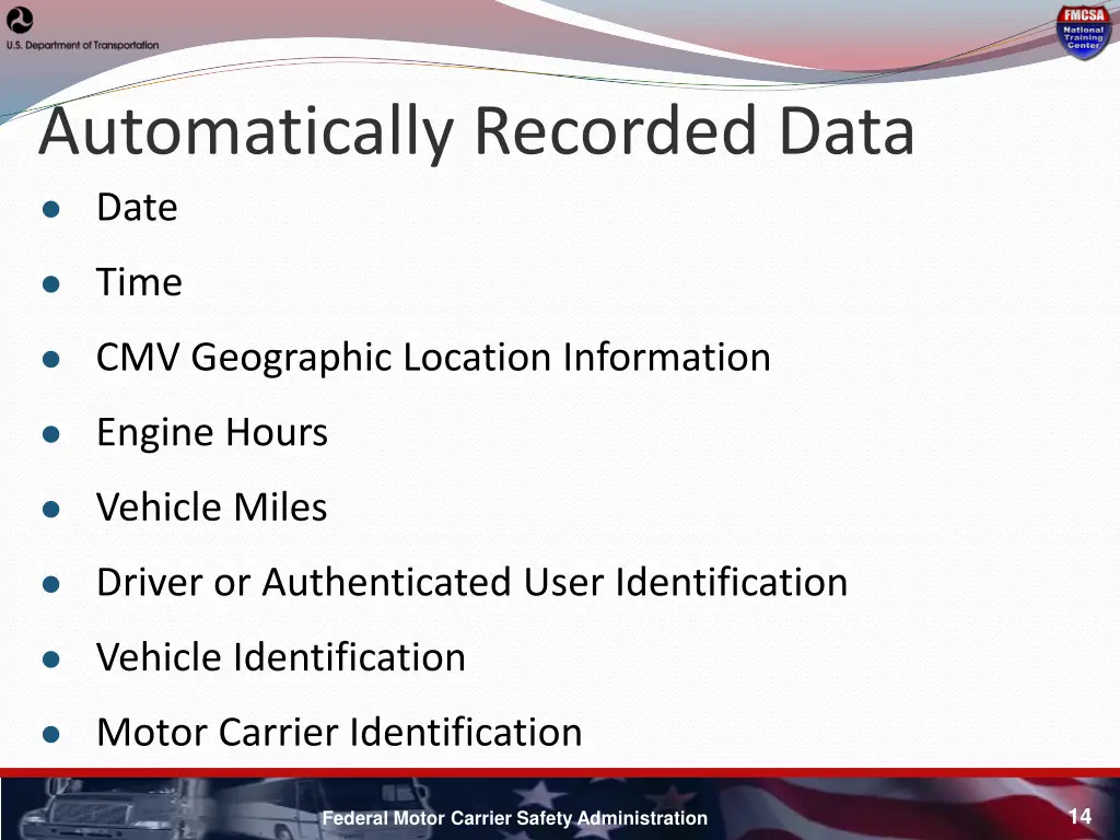 automatically recorded data date