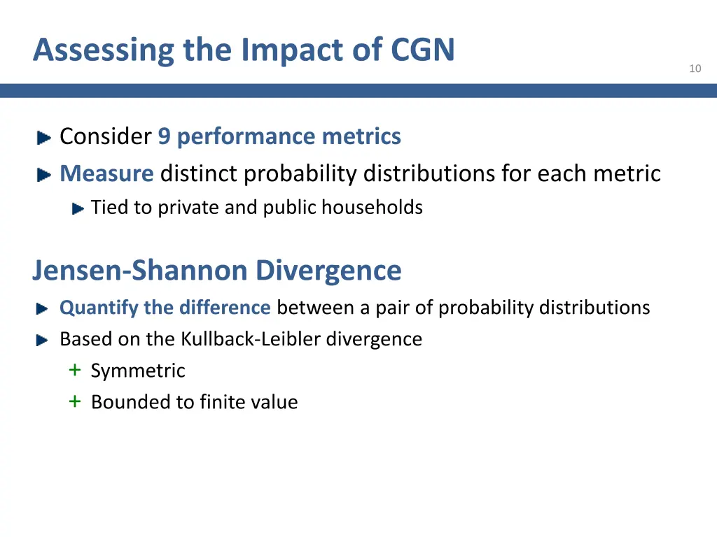 assessing the impact of cgn