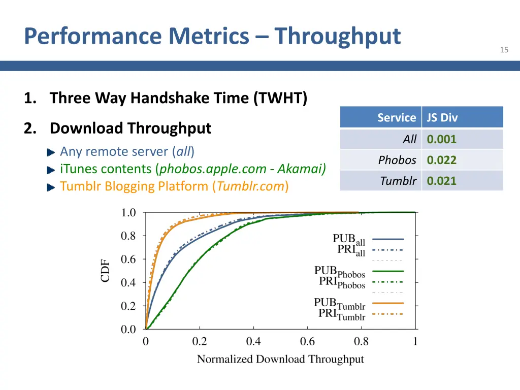 performance metrics throughput