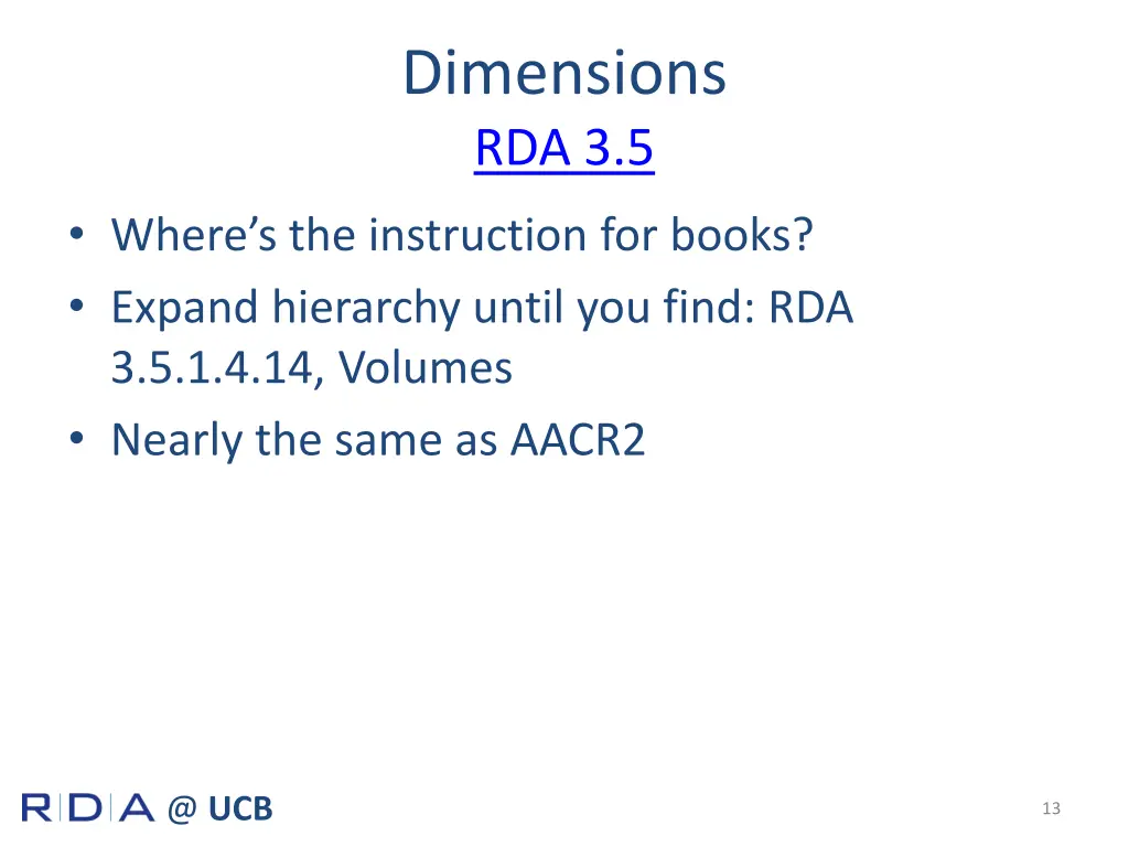 dimensions rda 3 5 1