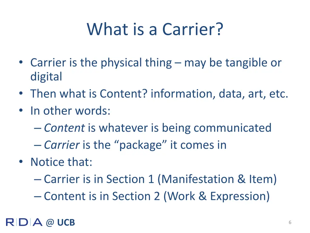 what is a carrier