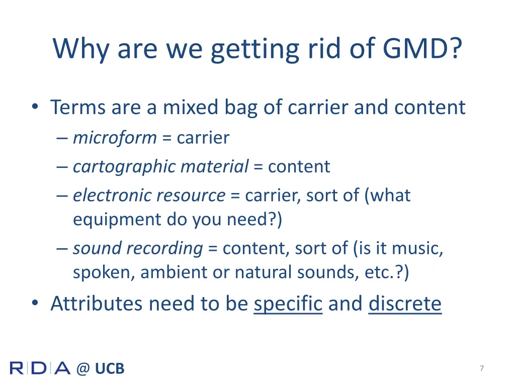 why are we getting rid of gmd