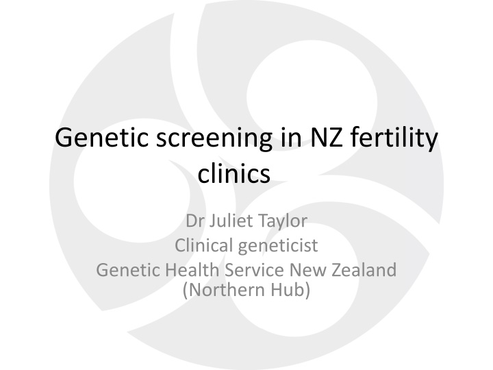 genetic screening in nz fertility clinics