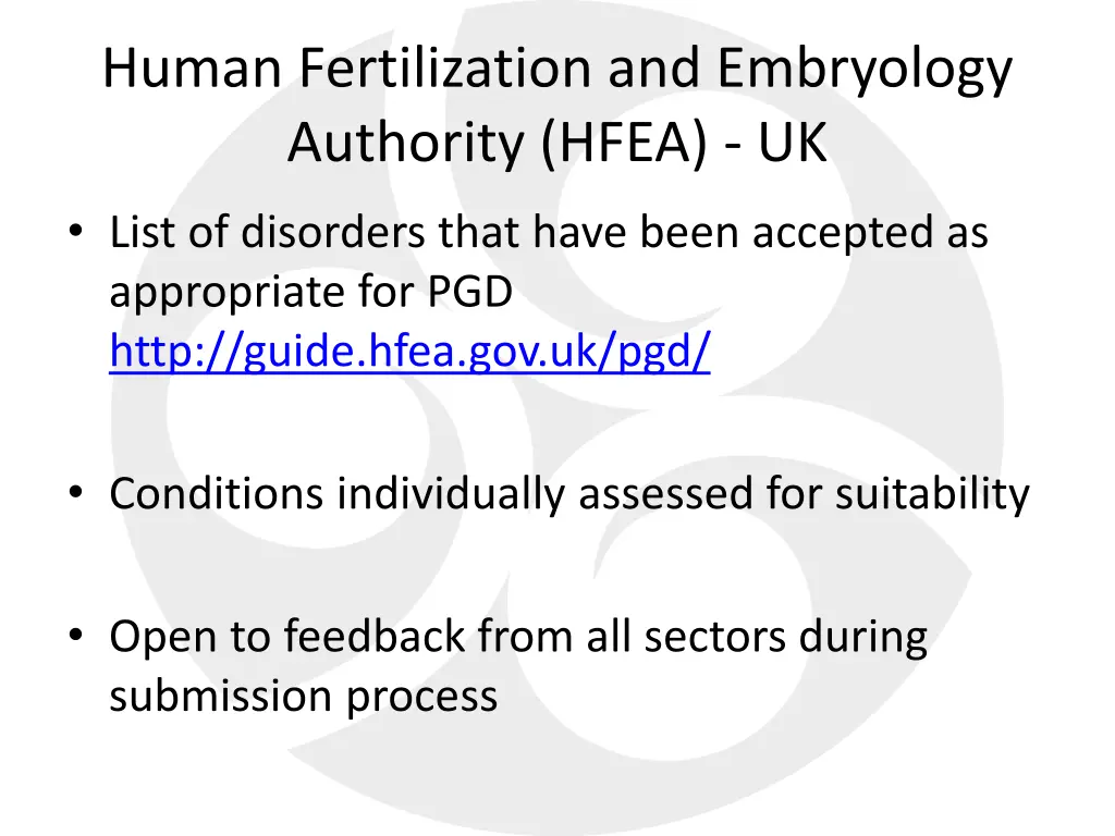 human fertilization and embryology authority hfea