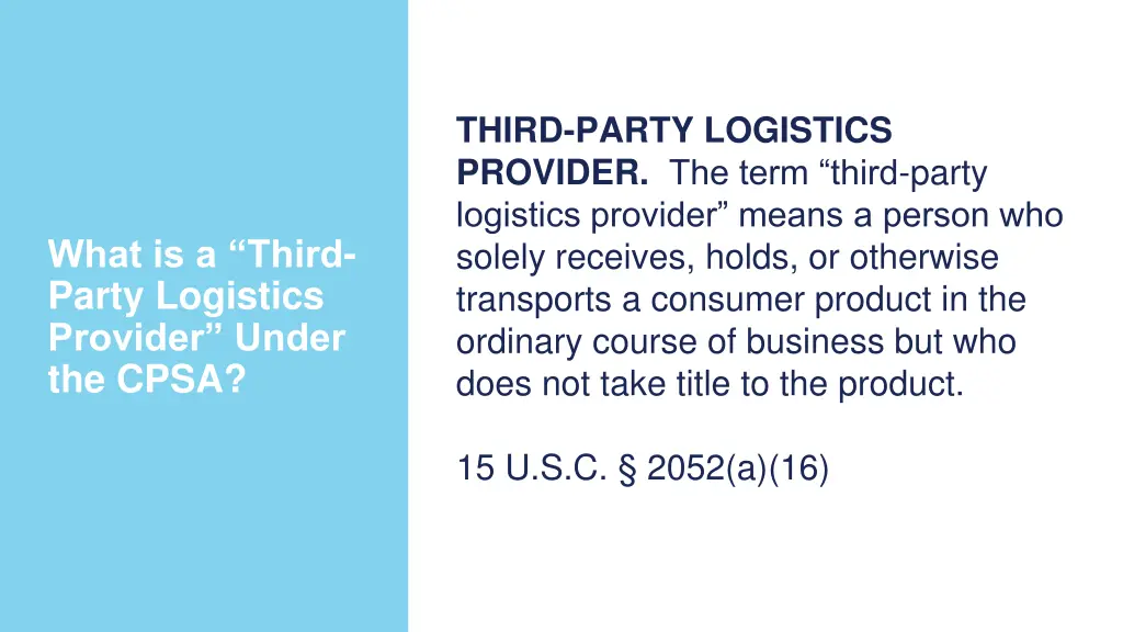 third party logistics provider the term third