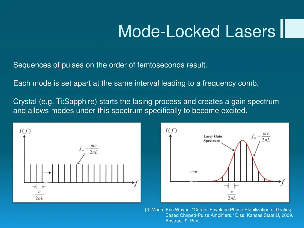 mode locked lasers