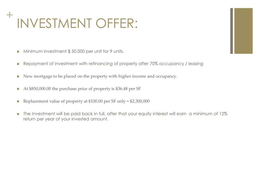 investment offer