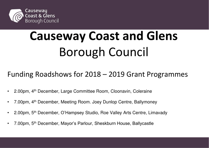 causeway coast and glens borough council