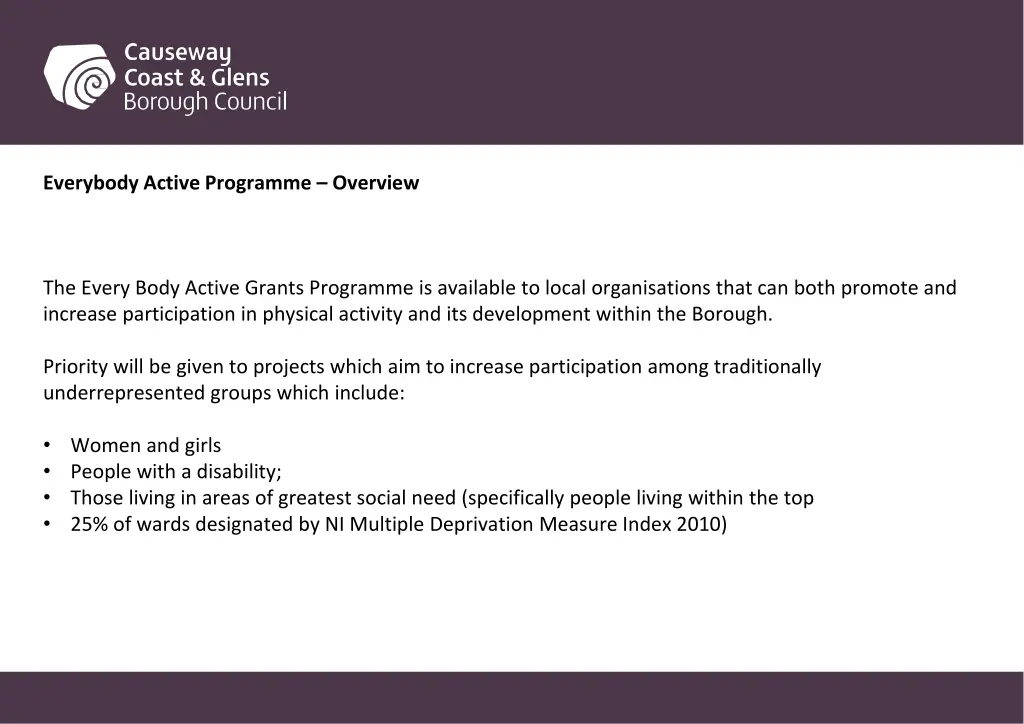 everybody active programme overview