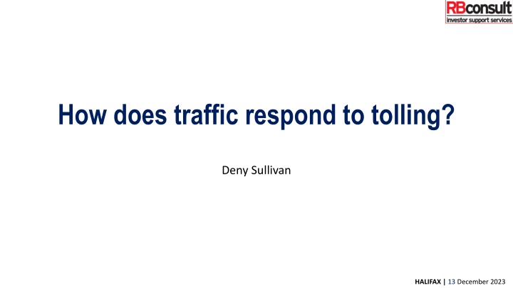 how does traffic respond to tolling