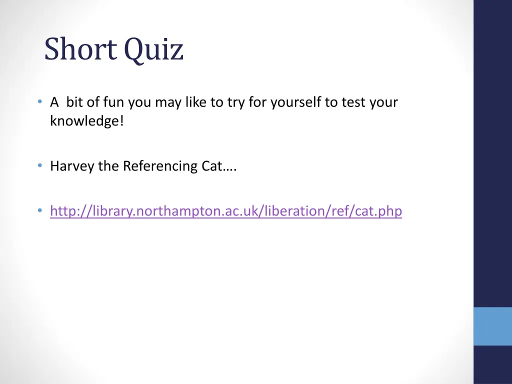 short quiz