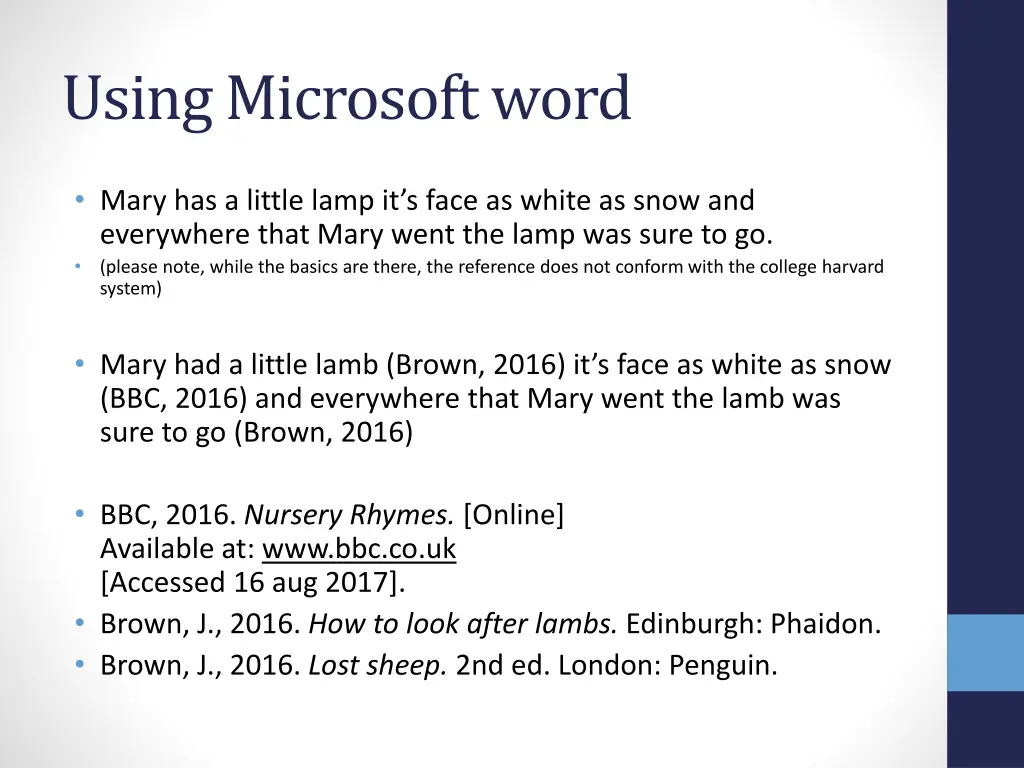 using microsoft word