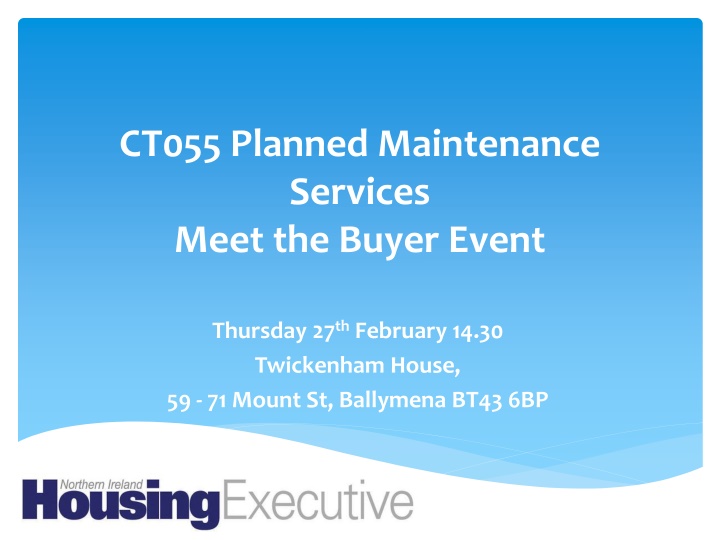 ct055 planned maintenance services meet the buyer