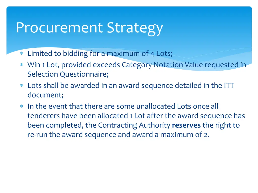 procurement strategy