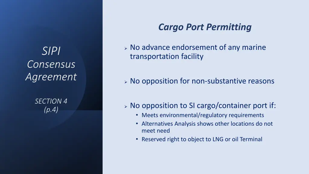 cargo port permitting