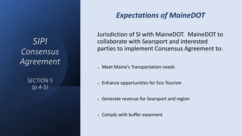 expectations of mainedot