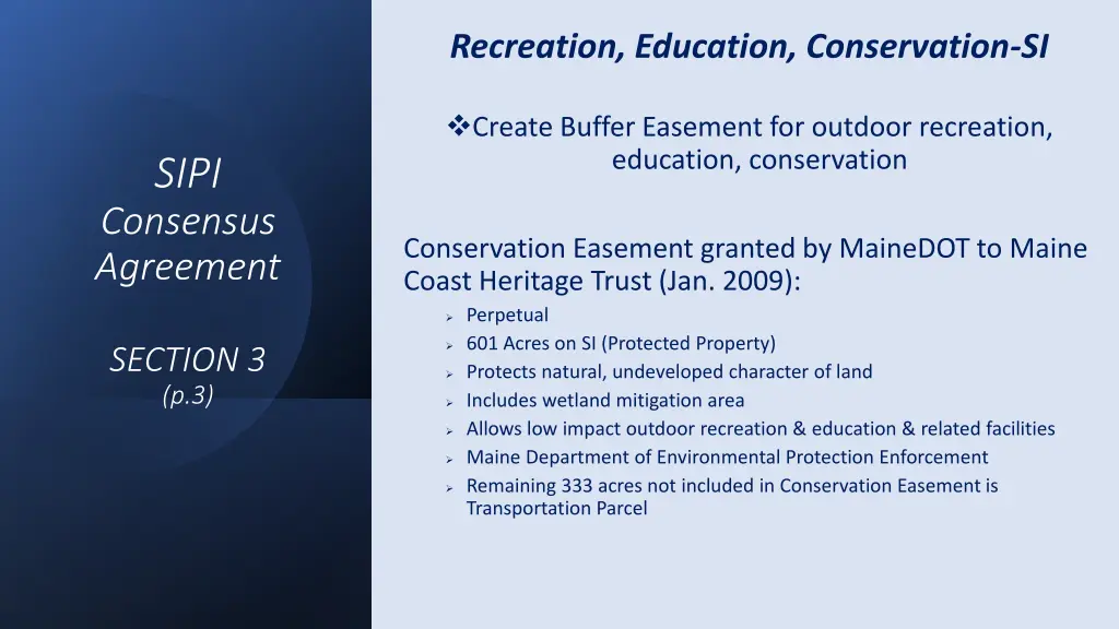 recreation education conservation si