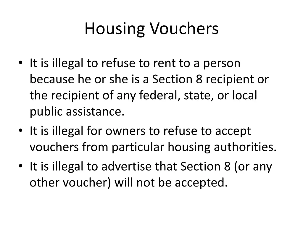 housing vouchers