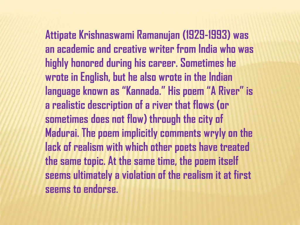 attipate krishnaswami ramanujan 1929 1993