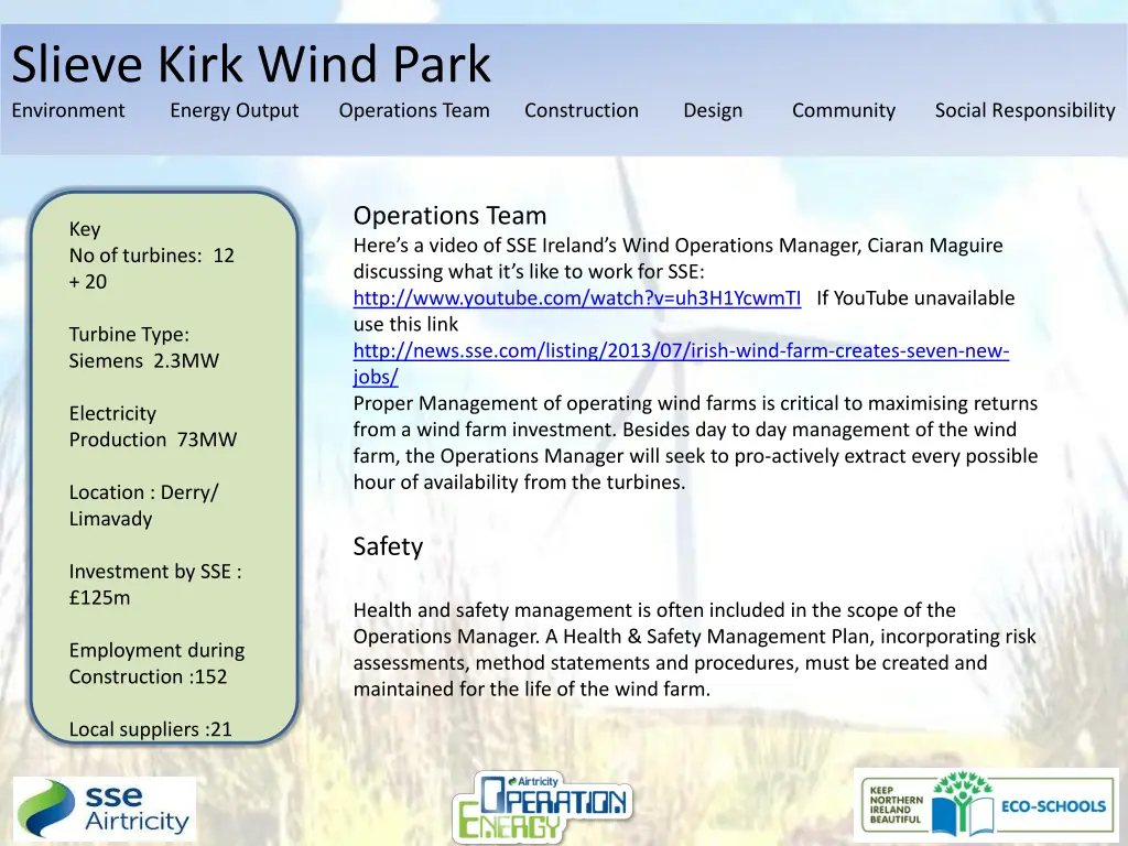 slieve kirk wind park environment energy output 1