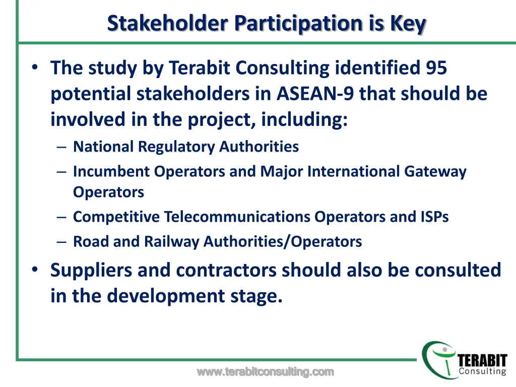 stakeholder participation is key