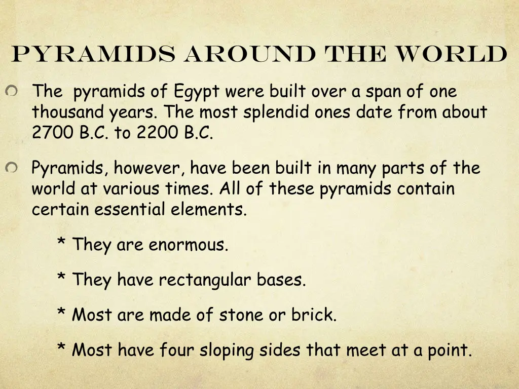 pyramids around the world