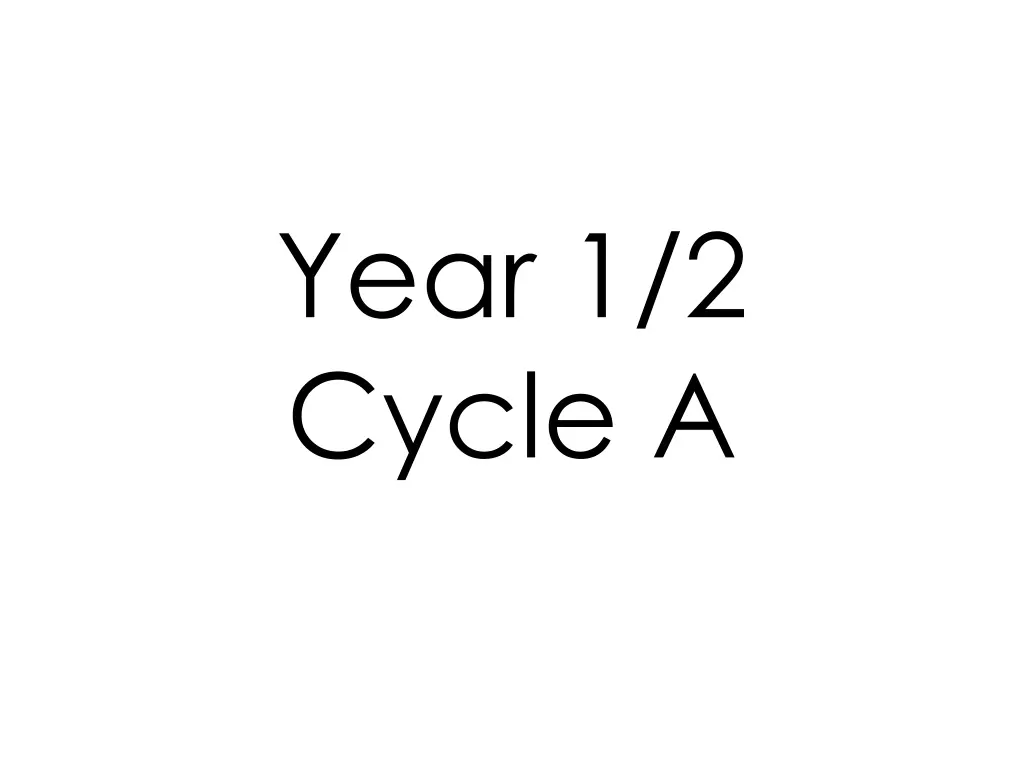 year 1 2 cycle a