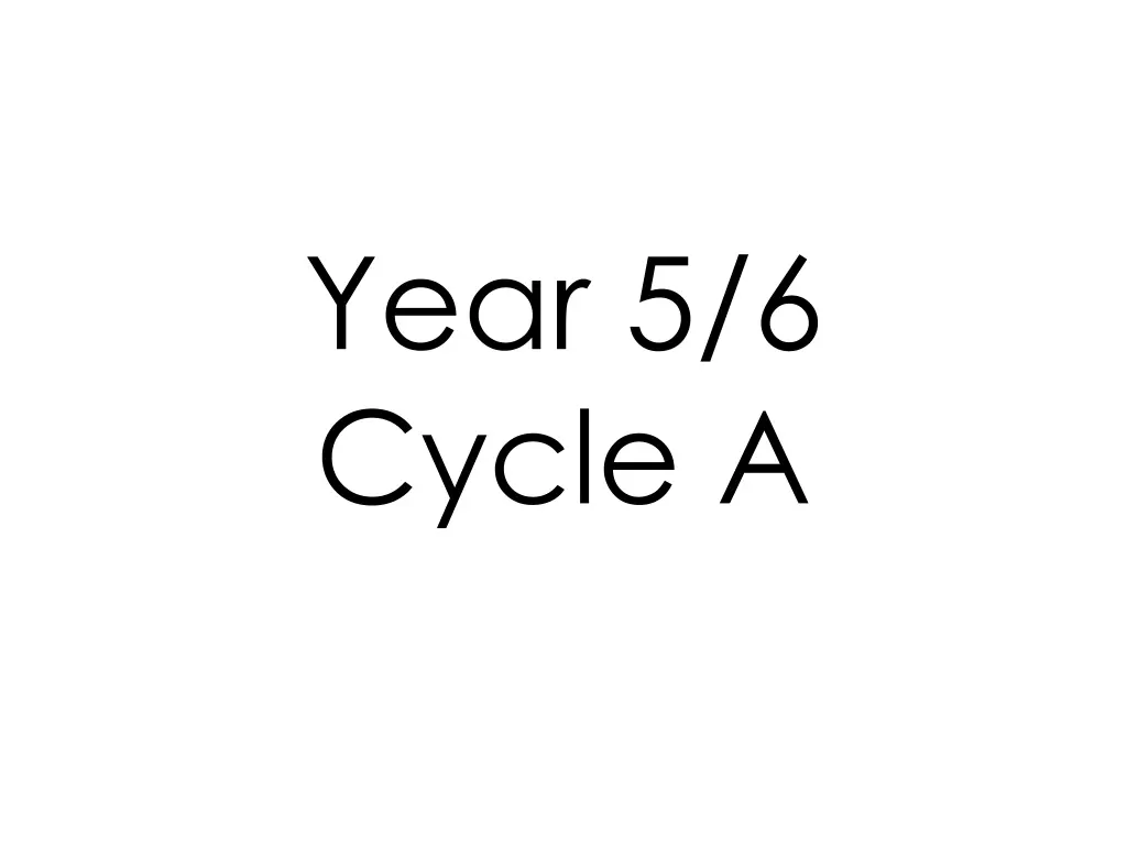 year 5 6 cycle a