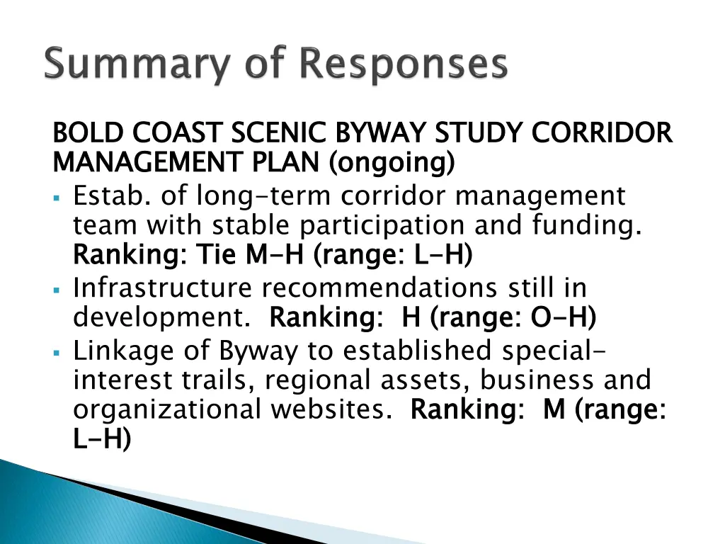 bold coast scenic byway study corridor management