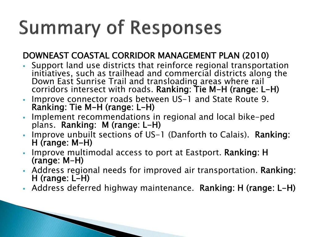 downeast coastal corridor management plan 2010