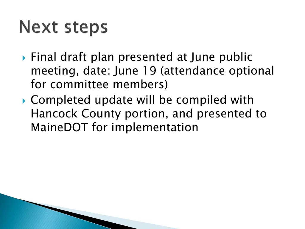 final draft plan presented at june public meeting