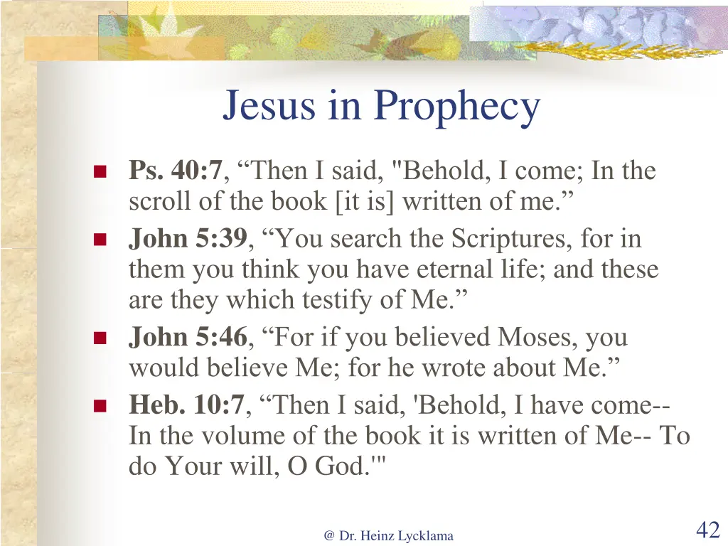 jesus in prophecy