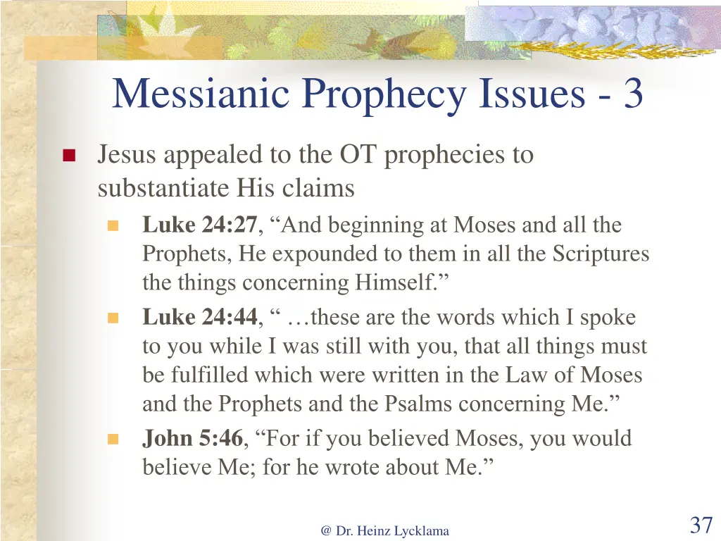 messianic prophecy issues 3