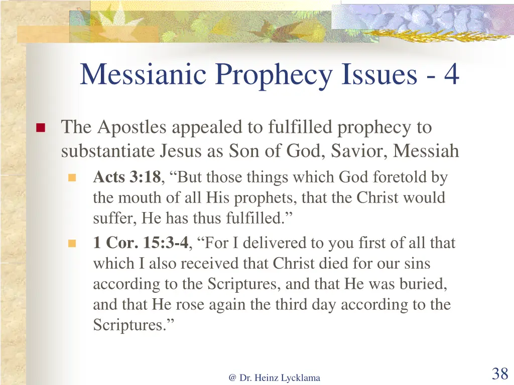 messianic prophecy issues 4