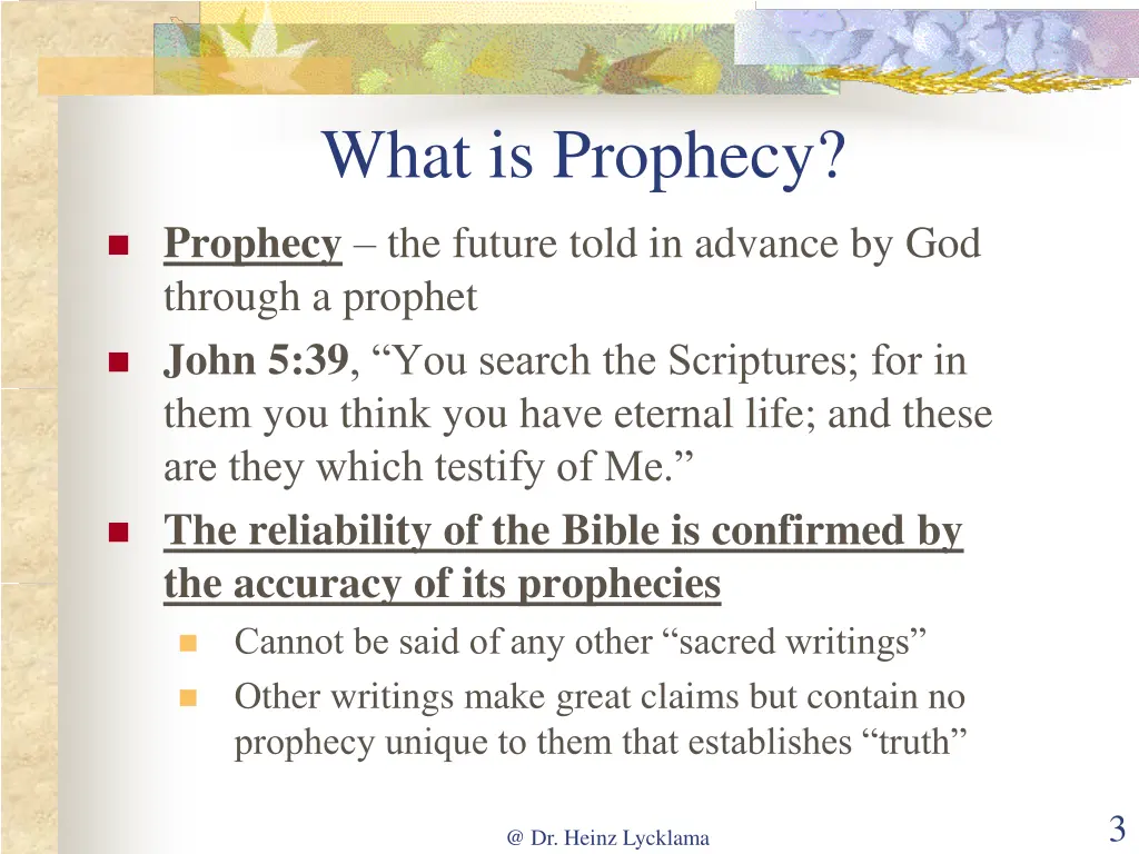 what is prophecy