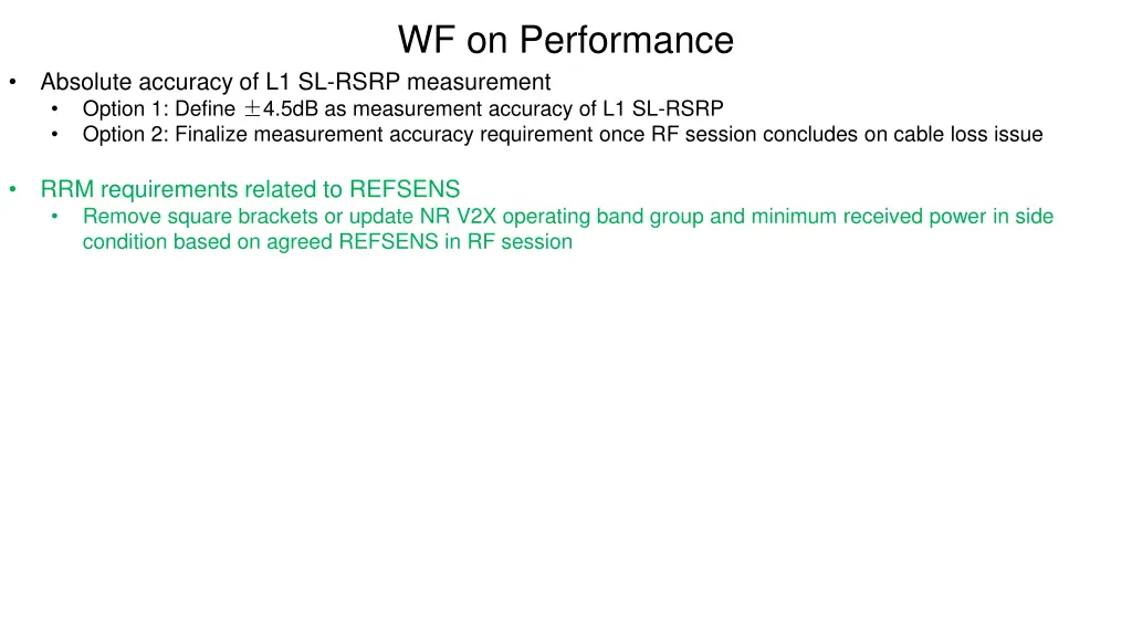 wf on performance