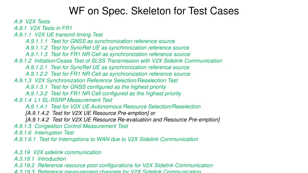 wf on spec skeleton for test cases