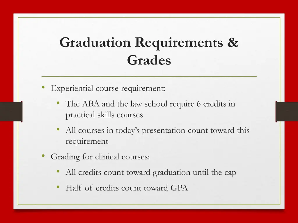 graduation requirements grades