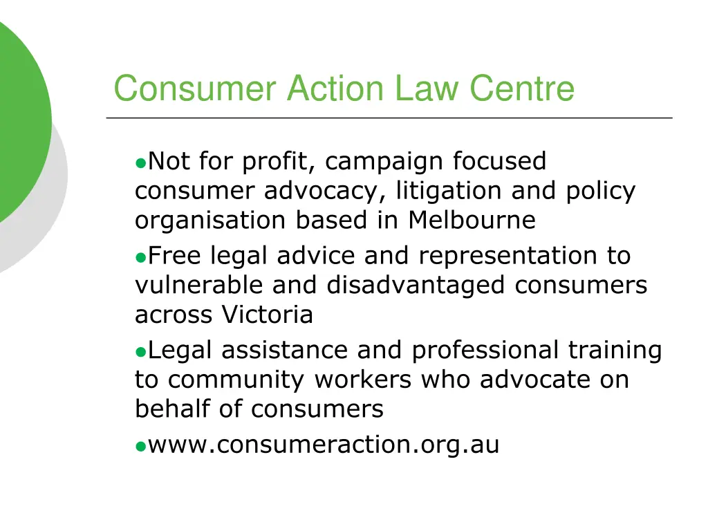 consumer action law centre