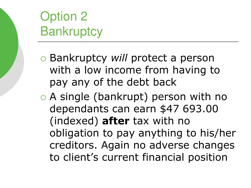 option 2 bankruptcy 1