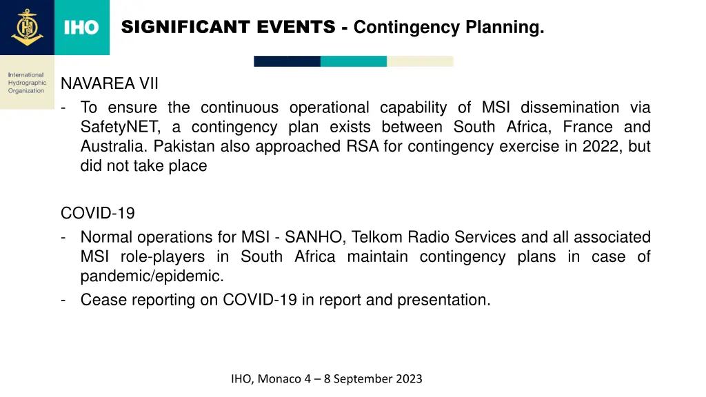 significant events contingency planning