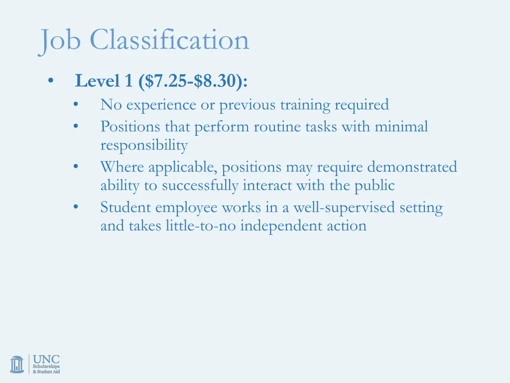 job classification 1