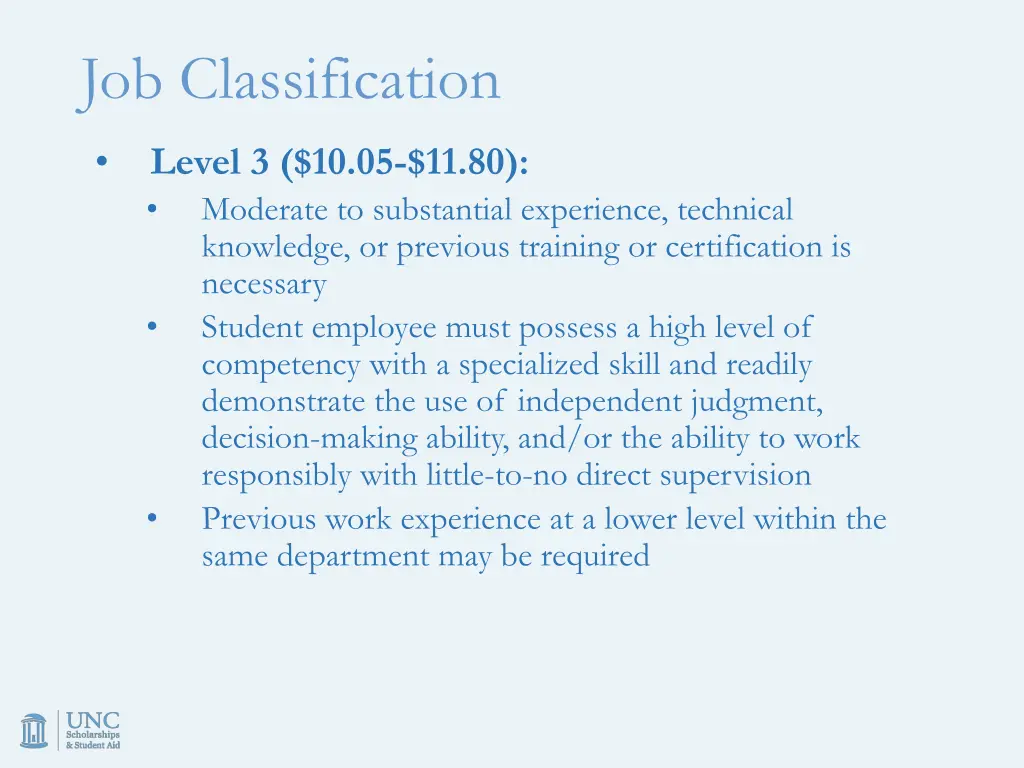 job classification 3