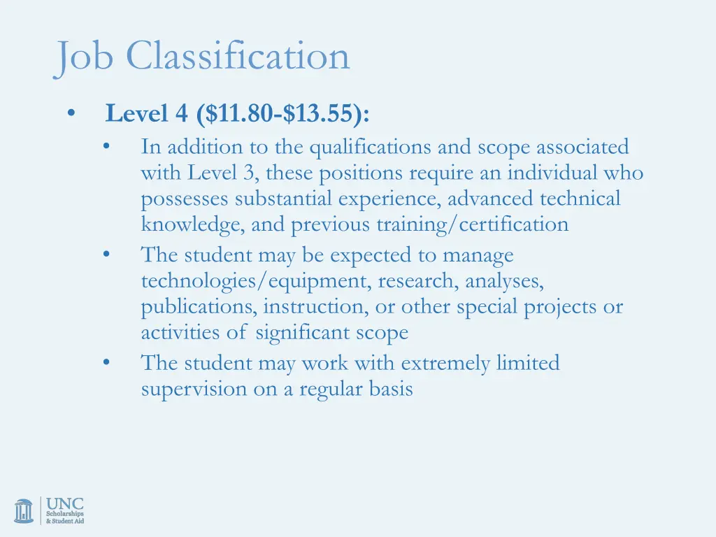 job classification 4