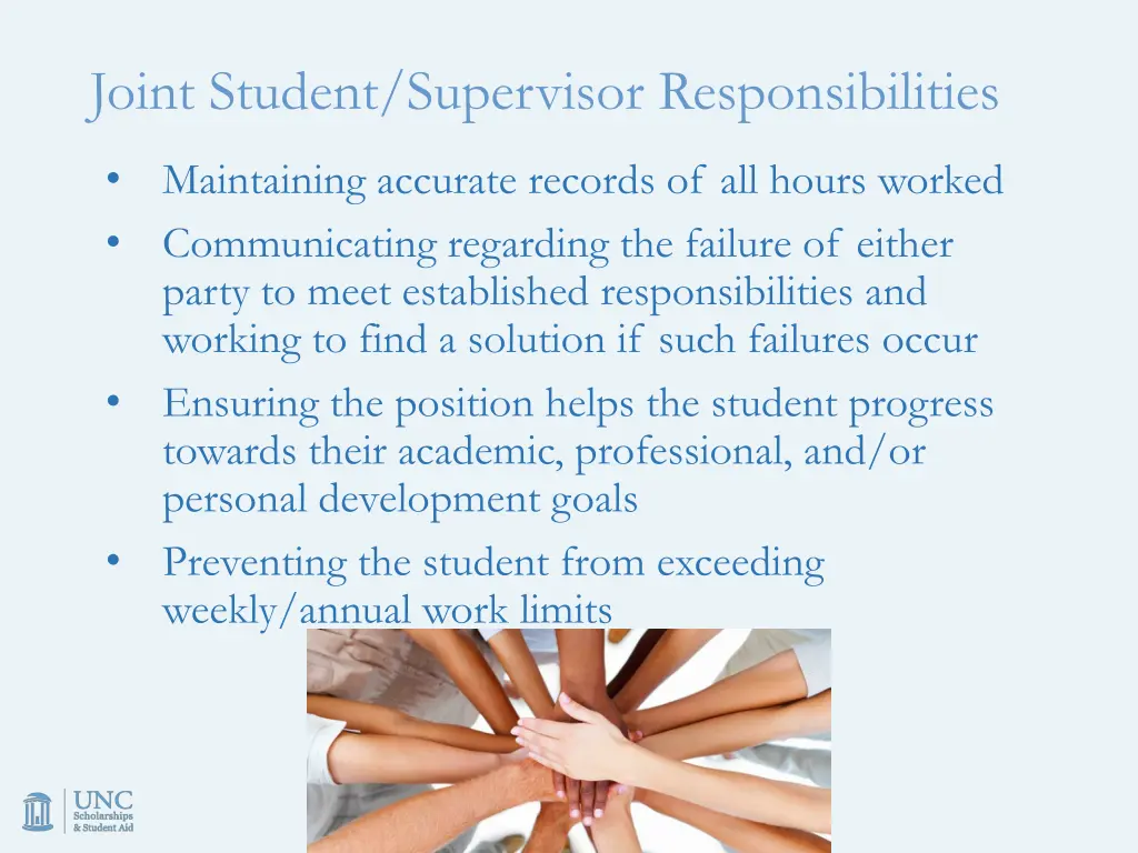 joint student supervisor responsibilities